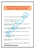 API 570 RECERT QUESTIONS AND ANSWERS&period; VERIFIED 2025&sol;2026&period;