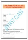 ASQ CQE EXAM QUESTIONS AND ANSWERS&period; VERIFIED 2025&sol;2026
