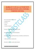 BARKLEY&rsquo;S STI AG-ACNP REVIEW EXAM QUESTIONS AND ANSWERS&period; VERIFIED 2025&sol;2026&period;