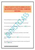 BOAT SAFETY TEST FLORIDA EXAM QUESTIONS AND ANSWERS&period; VERIFIED 2025&sol;2026&period;