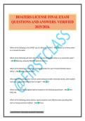 BOATING LICENSE &lpar;FLORIDA&rpar; EXAM QUESTIONS AND ANSWERS&period; VERIFIED 2025&sol;2026