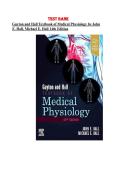 Test Bank for Guyton and Hall Textbook of Medical Physiology&comma; 14th Edition by John E&period; Hall and Michael E&period; Hall &ndash; Comprehensive and Fully Covered Content&period;