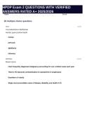 HPDP Exam 2 QUESTIONS WITH VERIFIED ANSWERS RATED A&plus; 2025&sol;2026