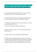 WISCONSIN NHA ACTUAL EXAM PAPER 2026 QUESTIONS WITH SOLUTIONS GRADED A&plus;