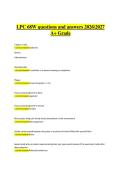 LPC 68W &ndash; Questions and Answers 2026&ndash;2027 &vert; Comprehensive Army Combat Medic Lane Performance Check study guide for an A&plus; grade