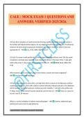 CALE &colon; MOCK EXAM 1 QUESTIONS AND ANSWERS&period; VERIFIED 2025&sol;2026&period;