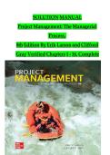 Solution Manual for Project Management&colon; The Managerial Process&comma; 8th Edition By Erik Larson and Clifford Gray&comma; Verified Chapters 1 - 16&comma; Complete Newest Version