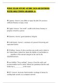 WISE EXAM STUDY GUIDE 2026 QUESTIONS WITH SOLUTIONS GRADED A&plus;