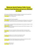 Minnesota Special Engineer Boiler License &ndash; Practice Exam Questions and Answers 2026&ndash;2027 &vert; Comprehensive boiler operator certification study guide for an A&plus; grade