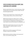 WOCN WOUND EXAM EXAM SCRIPT 2026 QUESTIONS WITH ANSWERS