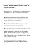 WOCN WOUND EXAM TEST PAPER 2026 FULL SOLUTION VERIFIED