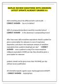 NAPLEX Review Questions & Answers &lpar;Latest Update&rpar; &ndash; Graded A&plus; Study Guide