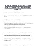 Psychology 101 &lpar;PSY101&rpar;&comma; StraighterLine&comma; Academic Year &mdash; Exam 1 with Elaborated Questions and Answers