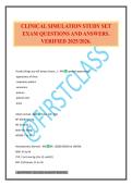 CLINICAL SIMULATION STUDY SET EXAM QUESTIONS AND ANSWERS&period; VERIFIED 2025&sol;2026&period;