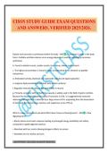 CISSN STUDY GUIDE EXAM QUESTIONS AND ANSWERS&period; VERIFIED 2025&sol;2026&period;