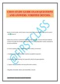 CISSN STUDY GUIDE EXAM QUESTIONS AND ANSWERS&period; VERIFIED 2025&sol;2026&period;