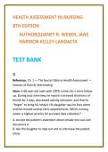 Health Assessment Nursing Test Bank 2026 &vert; Weber & Kelley-Landaeta &vert; Physical Assessment MCQs &vert; Nursing Test Bank