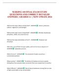 NURSING 110 FINAL EXAM STUDY QUESTIONS AND CORRECT DETAILED ANSWERS &vert; GRADED A&plus; &vert; NEW UPDATE 2026