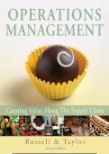 Operations Management -Creating Value Along the Supply Chain by Roberta S Russell&comma; Bernard W Taylor