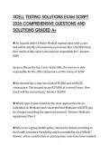 XCELL TESTING SOLUTIONS EXAM SCRIPT 2026 COMPREHENSIVE QUESTIONS AND SOLUTIONS GRADED A&plus;