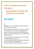 Health Assessment Nursing Test Bank 2026 &vert; Weber & Kelley-Landaeta &vert; Physical Assessment MCQs &vert; Nursing Test Bank