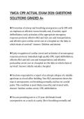 YMCA CPR ACTUAL EXAM 2026 QUESTIONS SOLUTIONS GRADED A&plus;