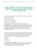 NURS 110 TEST 1 ACTUAL QUESTIONS AND CORRECT DETAILED ANSWERS &vert; GRADED A&plus; &vert; NEW UPDATE 2026