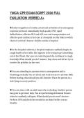 YMCA CPR EXAM SCRIPT 2026 FULL EVALUATION VERIFIED A&plus;