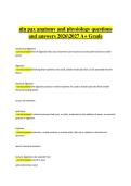 NLN PAX &ndash; Anatomy and Physiology Questions and Answers 2026&ndash;2027 &vert; Comprehensive nursing entrance exam study guide for an A&plus; grade