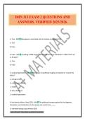 DHN 313 EXAM 2 QUESTIONS AND ANSWERS&period; VERIFIED 2025&sol;2026&period;