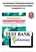 Test Bank For Davis Advantage for Pathophysiology Introductory Concepts and Clinical Perspectives 2nd Edition by Theresa Capriotti&comma; Latest Edition 2025