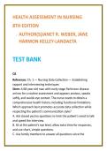 Health Assessment Nursing Test Bank &vert; Weber & Kelley-Landaeta &vert; Nursing Test Bank 2026 &vert; Physical Assessment MCQs