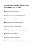 YOGA TEACHER TRAINING PRACTICE PAPER 2026 COMPLETE SOLUTIONS