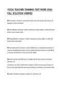 YOGA TEACHER TRAINING TEST PAPER 2026 FULL SOLUTION VERIFIED