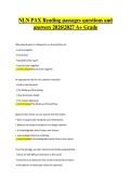 NLN PAX &ndash; Reading Passages Questions and Answers 2026&ndash;2027 &vert; Comprehensive nursing entrance exam reading comprehension study guide for an A&plus; grade