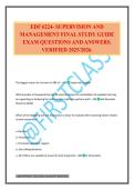 EDF 6224- SUPERVISION AND MANAGEMENT FINAL STUDY GUIDE EXAM QUESTIONS AND ANSWERS&period; VERIFIED 2025&sol;2026&period;