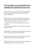 PHYS 165 MODULE 10 EXAM QUESTIONS AND ANSWERS 2026 CERTIFICATION STUDY PACK