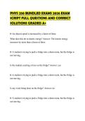 PHYS 250 BUNDLED EXAMS 2026 EXAM SCRIPT FULL QUESTIONS AND CORRECT SOLUTIONS GRADED A&plus;