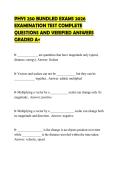 PHYS 250 BUNDLED EXAMS 2026 EXAMINATION TEST COMPLETE QUESTIONS AND VERIFIED ANSWERS GRADED A&plus;