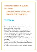 Health Assessment Nursing Test Bank &vert; Weber & Kelley-Landaeta &vert; Nursing Test Bank 2026 &vert; Physical Assessment MCQs