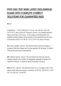 PHYS 1260 TEST BANK LATEST 2026 BUNDLED EXAMS WITH COMPLETE CORRECT SOLUTIONS FOR GUARANTEED PASS