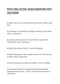 PICAT 2026 ACTUAL EXAM QUESTIONS WITH SOLUTIONS