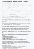 Fundamentals of Nursing Chapter 3  Safety Questions & Answers Study Guide 2025&sol;2026