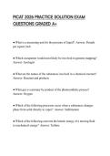 PICAT 2026 PRACTICE SOLUTION EXAM QUESTIONS GRADED A&plus;