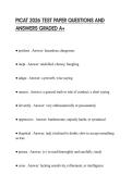 PICAT 2026 TEST PAPER QUESTIONS AND ANSWERS GRADED A&plus;