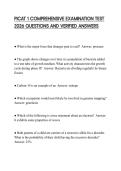 PICAT 1 COMPREHENSIVE EXAMINATION TEST 2026 QUESTIONS AND VERIFIED ANSWERS