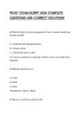 PICAT 1 EXAM SCRIPT 2026 COMPLETE QUESTIONS AND CORRECT SOLUTIONS