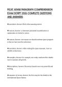 PICAT ASVAB PARAGRAPH COMPREHENSION EXAM SCRIPT 2026 COMPLETE QUESTIONS AND ANSWERS