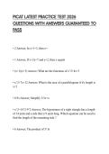PICAT LATEST PRACTICE TEST 2026 QUESTIONS WITH ANSWERS GUARANTEED TO PASS