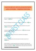 GACE SCIENCE 025 EXAM QUESTIONS AND ANSWERS&period; VERIFIED 2025&sol;2026&period;